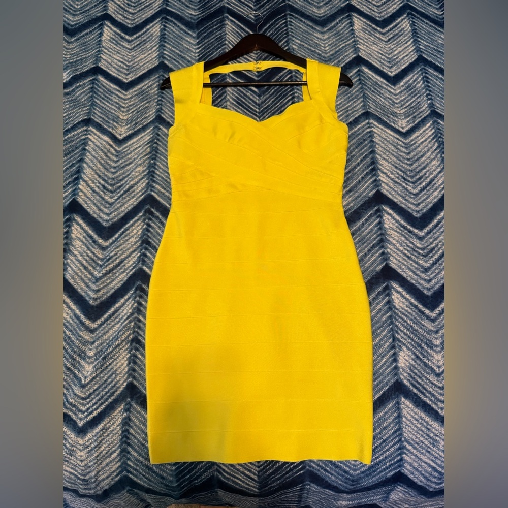 Valiant Paris BODYCON Bandage Yellow dress Medium